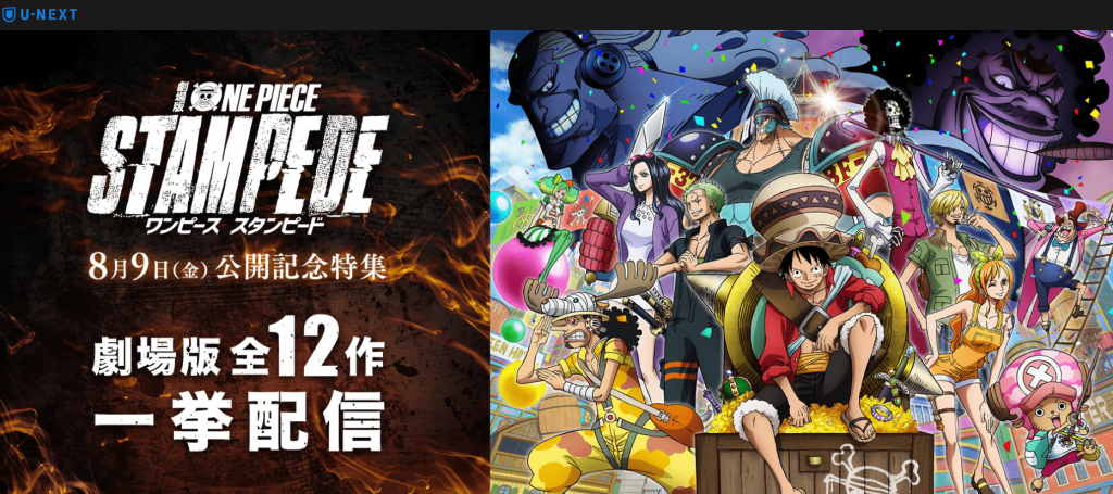 映画版 One Piece ワンピース の動画を観られる動画配信サービス お試し無料 ビギナーズ