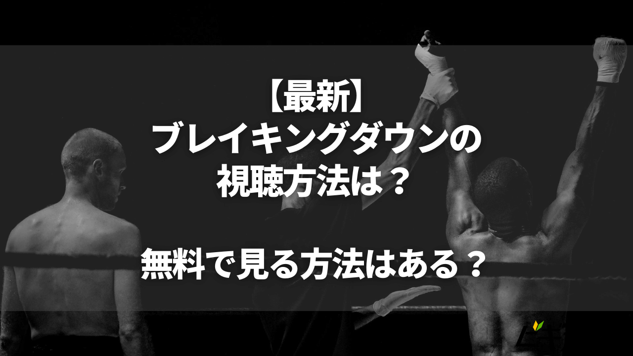 【最新】ブレイキングダウンの視聴方法は?当日の配信時間はいつ?過去回の無料動画も紹介!