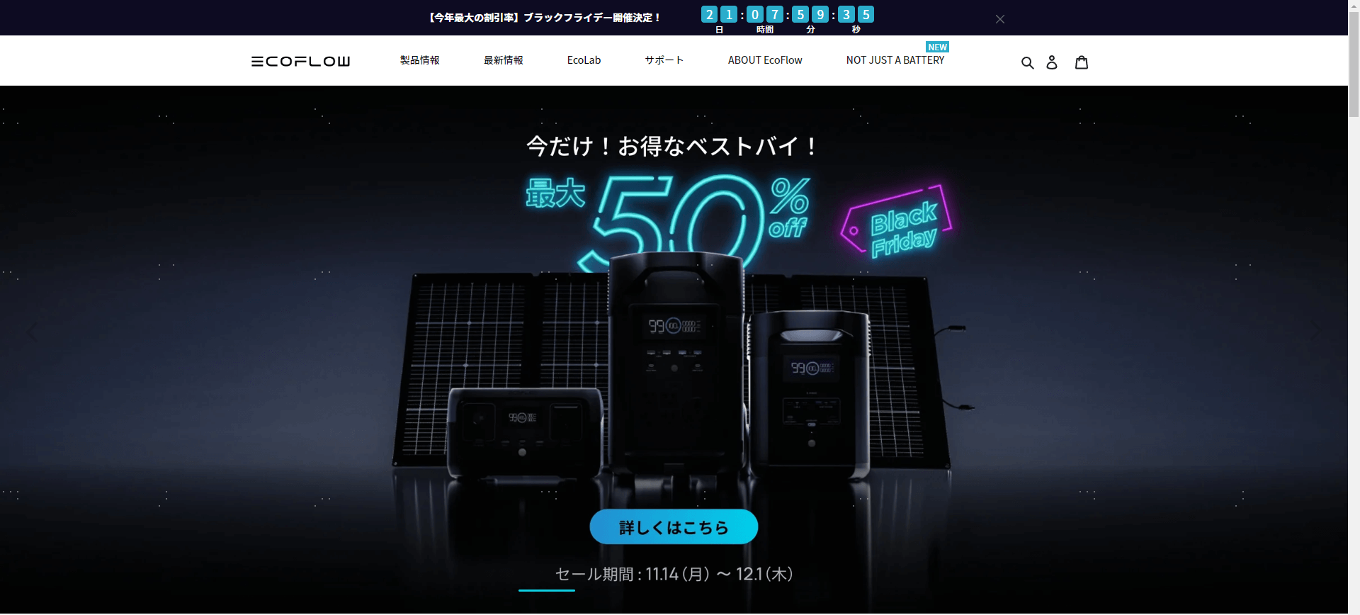 エコフローブラックフライデー2022
