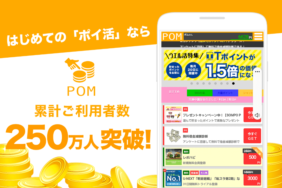 お小遣い稼ぎはPOM