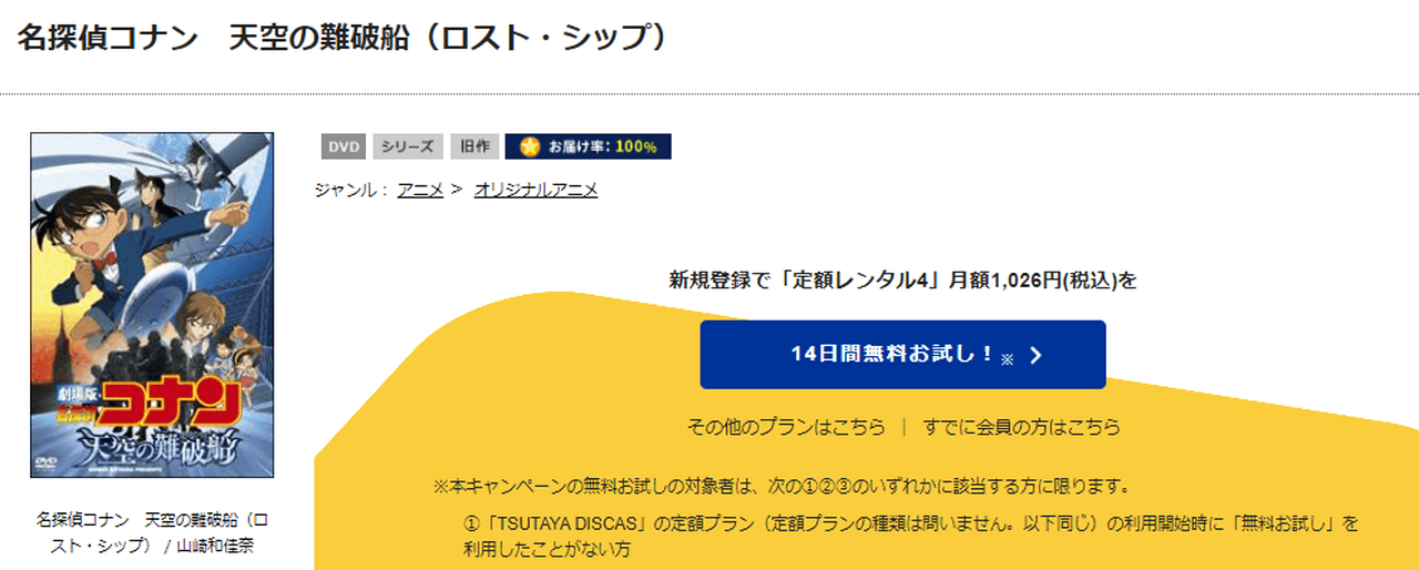 第5位．劇場版『名探偵コナン 天空の難破船』