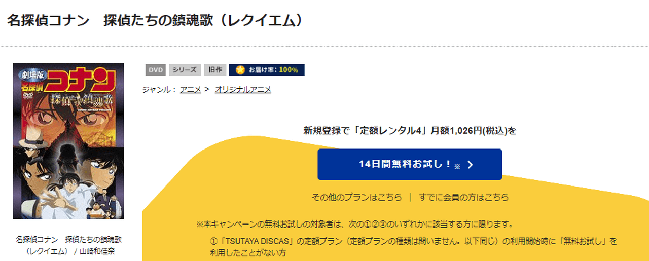 第6位．劇場版『名探偵コナン 探偵たちの鎮魂歌』