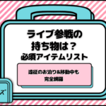 ライブ参戦の持ち物は？必須アイテムリスト19選【遠征のお泊り&移動中も完全網羅】