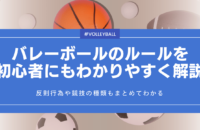 バレーボールのルールを初心者にもわかりやすく解説｜反則行為や競技の種類も