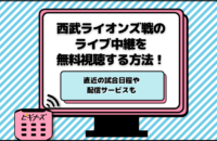今日の西武ライオンズ戦のライブ中継を無料視聴する方法！直近の試合日程や配信サービスも