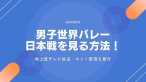 男子2025世界バレー日本戦を見る方法！地上波テレビ放送・ネット配信を紹介