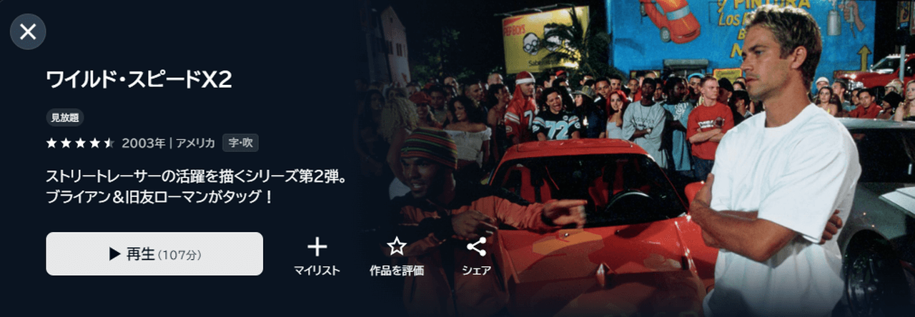 『ワイルド・スピードX2』（2003）