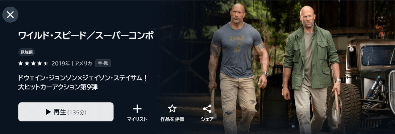 『ワイルド・スピード／スーパーコンボ』（2019）