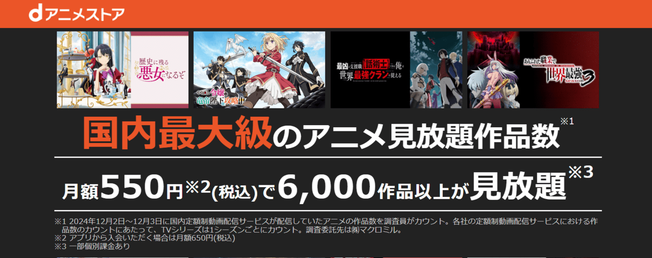 dアニメストア画像