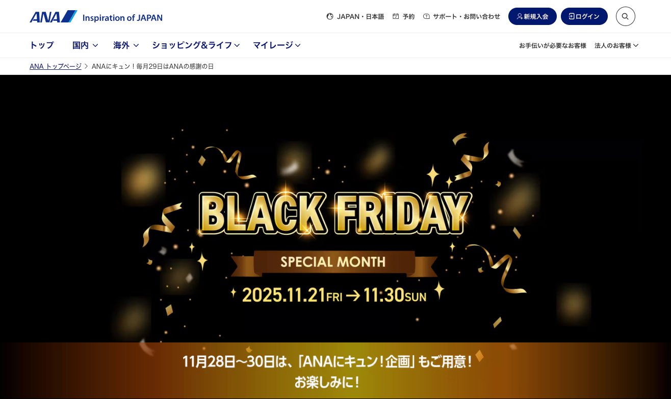 ANAブラックフライデー