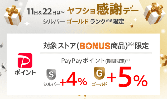 11日＆22日はヤフショ感謝デー